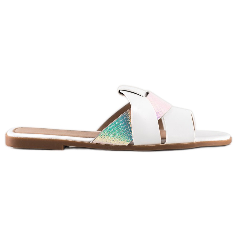 SHELOVET Pantoufles Avec Insert Holo blanche SHELOVET Pantoufles Avec Insert Holo blanche