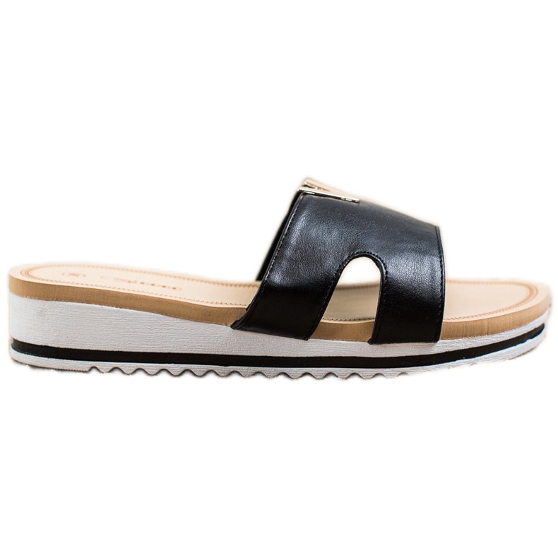 Groto Gogo Pantoufles Classiques Confortables le noir