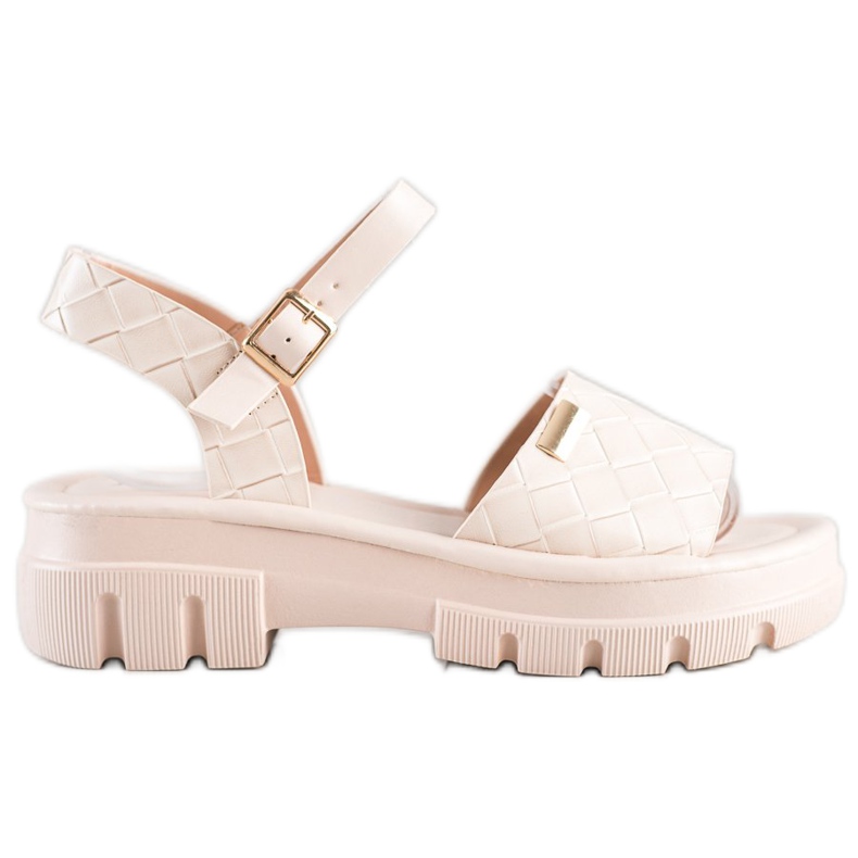 SHELOVET Sandales sur la plate-forme de mode beige