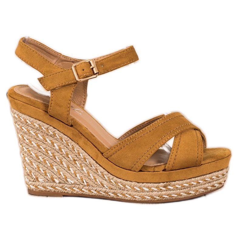 SHELOVET Sandales élégantes sur un coin brun