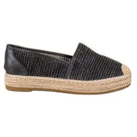 Coura Espadrilles Tressées noir