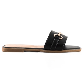 Seastar Chaussons avec ornement doré le noir Seastar Chaussons avec ornement doré le noir