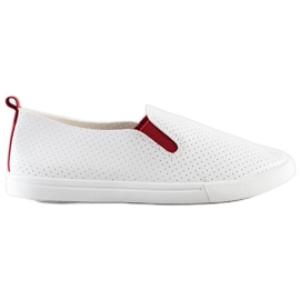 Sun Color Slipons Avec Insert Rouge blanche