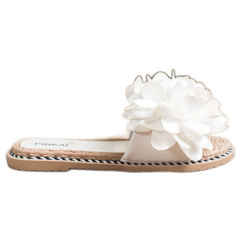 SHELOVET Chaussons Blancs Avec Fleur blanche