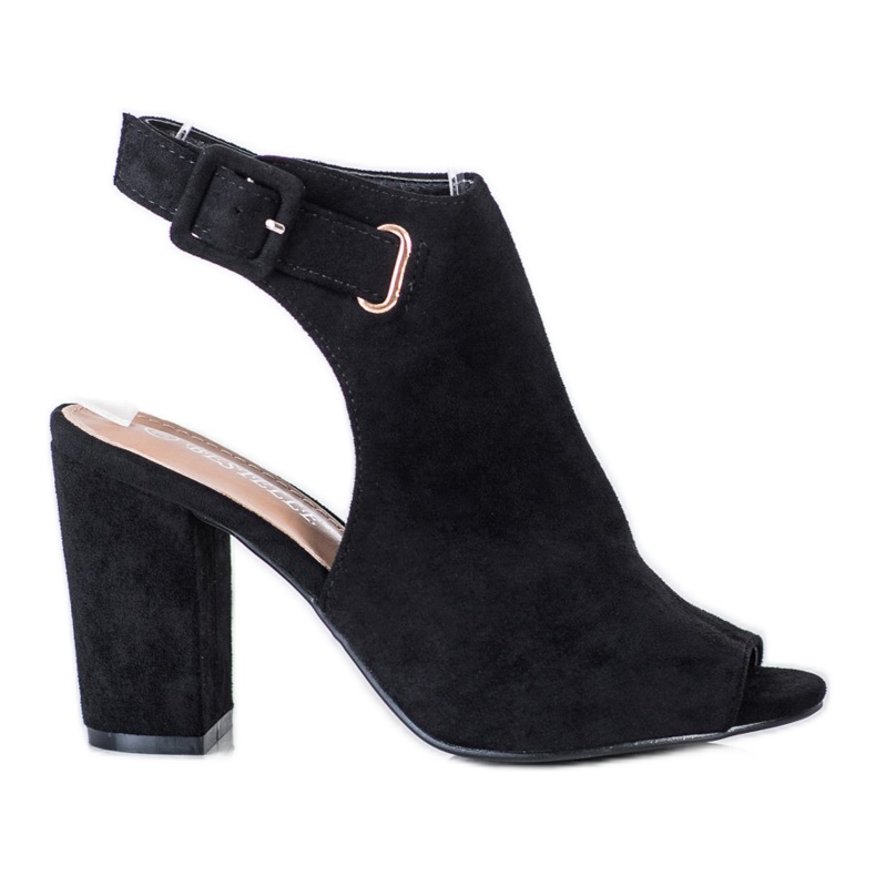 Bestelle Sandales fermées avec boucle le noir Bestelle Sandales fermées avec boucle le noir