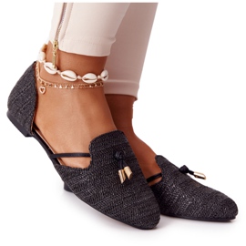 Ballerines En Spitz Avec Ligne Tressée Lu Boo Noir le noir Ballerines En Spitz Avec Ligne Tressée Lu Boo Noir le noir