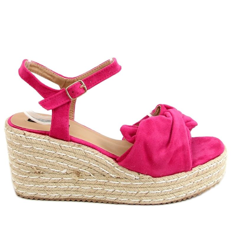 Sandales espadrilles sur compensées fuchsia WH-3K63 Fuchsia rose