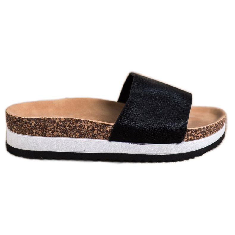 Kayla Pantoufles Sur La Plateforme le noir