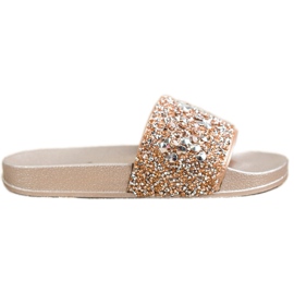 SHELOVET Pantoufles Avec Ornements doré