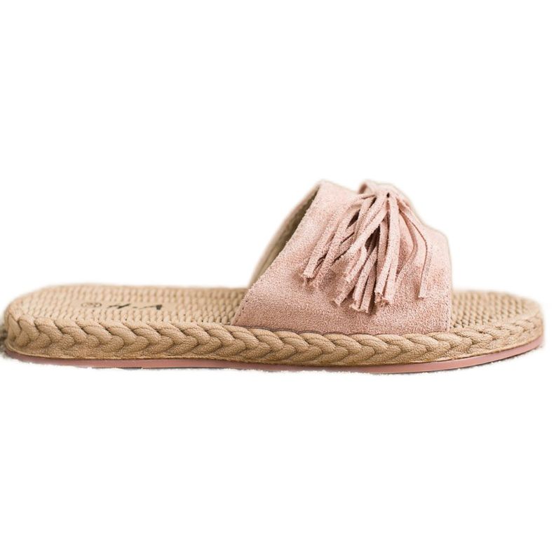 SHELOVET Pantoufles À Franges rose SHELOVET Pantoufles À Franges rose