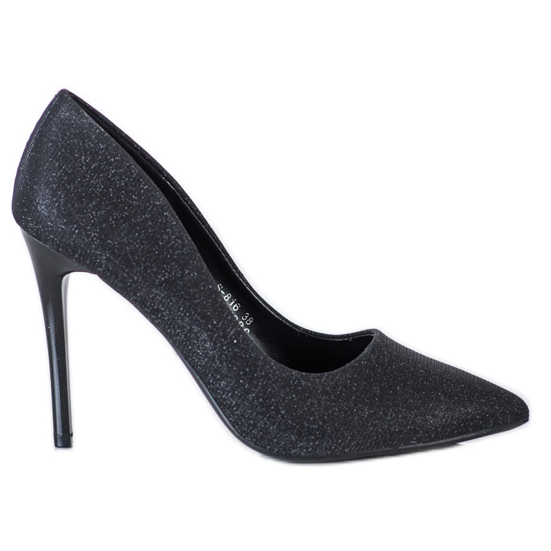 Renda Talons hauts noirs à paillettes le noir