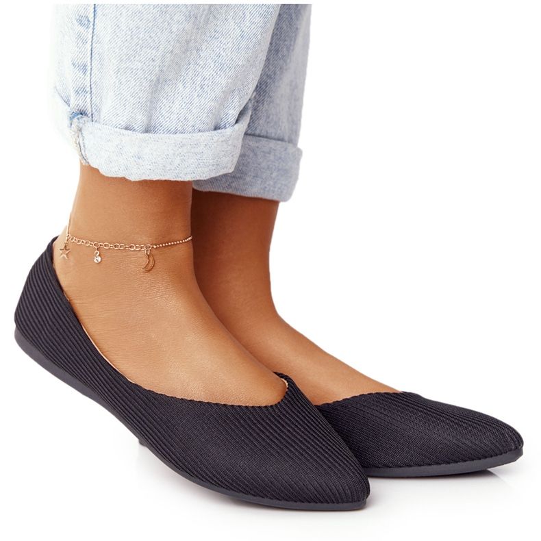 Délicat Ballerine En Spitz Vinceza 2187 Noir le noir