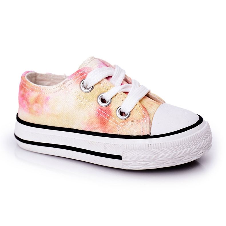 Baskets classiques pour enfants avec effet tie-dye Simba 807-3A rose jaune