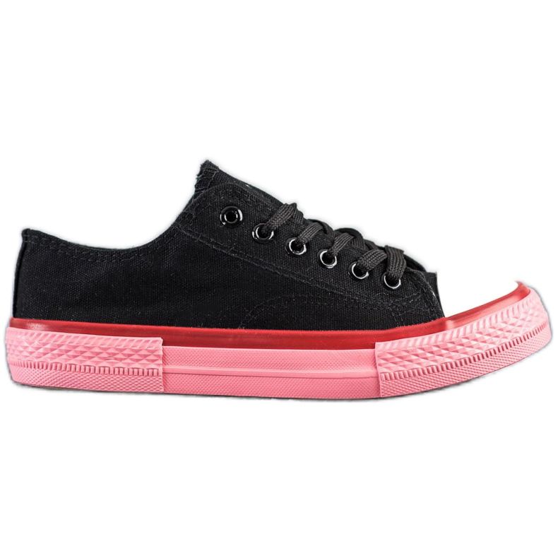 SHELOVET Baskets sur la plate-forme rose le noir