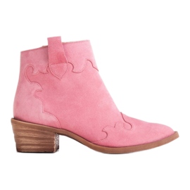 Marco Shoes Boots en daim naturel rose sans isolation