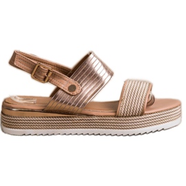 SHELOVET Sandales sur la plate-forme doré