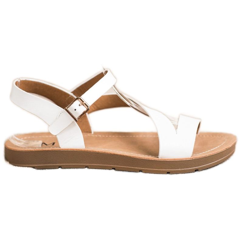 Cm Paris Sandales décontractées avec cuir écologique blanche Cm Paris Sandales décontractées avec cuir écologique blanche