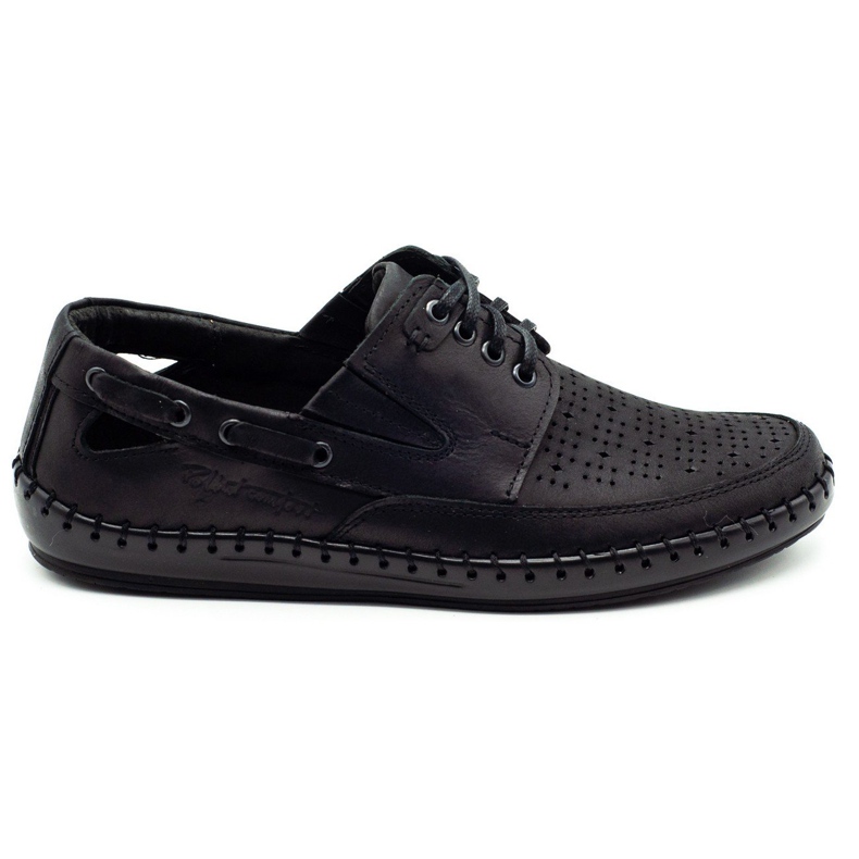 Polbut Mocassins homme ajourés noirs J69L le noir