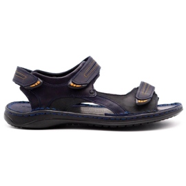 Polbut Sandales SA04 bleu marine avec du noir