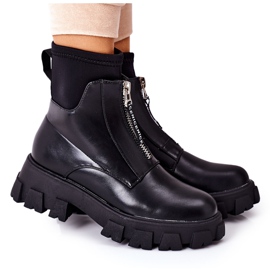 PS1 Bottes Pour Femmes Ouvrières Avec Une Fermeture À Glissière Black Cheers noir