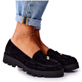 Mocassins en daim Lewski Shoes 3053 Noir le noir