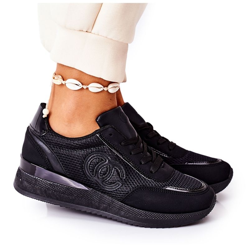 PE1 Chaussures de sport femme Sneakers Noir Under Control le noir