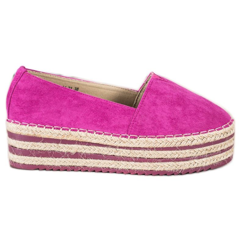 Mannika Espadrilles Sur Haute Plateforme rose Mannika Espadrilles Sur Haute Plateforme rose