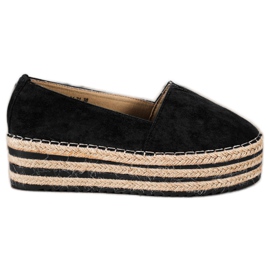 Mannika Espadrilles Sur Haute Plateforme noir