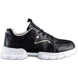 Marquiz Baskets noires à la mode le noir