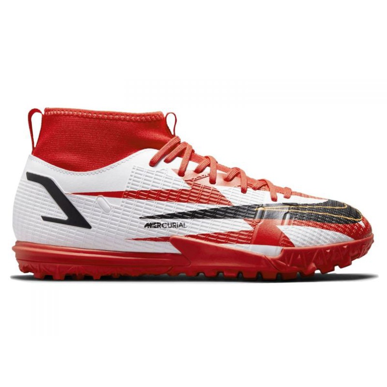 Chaussure de football Nike Mercurial Superfly 8 Academy CR7 Tf Jr DB2679 600 multicolore oranges et rouges