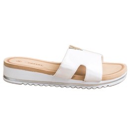 Groto Gogo Pantoufles Classiques Confortables blanche