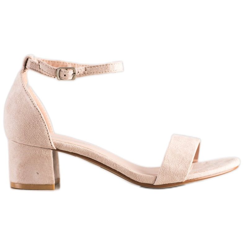 SHELOVET Sandales sur une barre basse beige