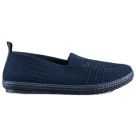 SHELOVET Slipons Ajourés bleu marine