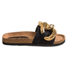 Sabatina Pantoufles de mode noir