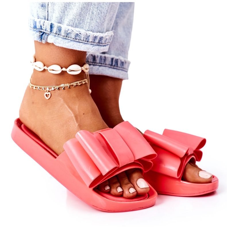 Chaussons Caoutchouc Nœud Corail April rouge Chaussons Caoutchouc Nœud Corail April rouge