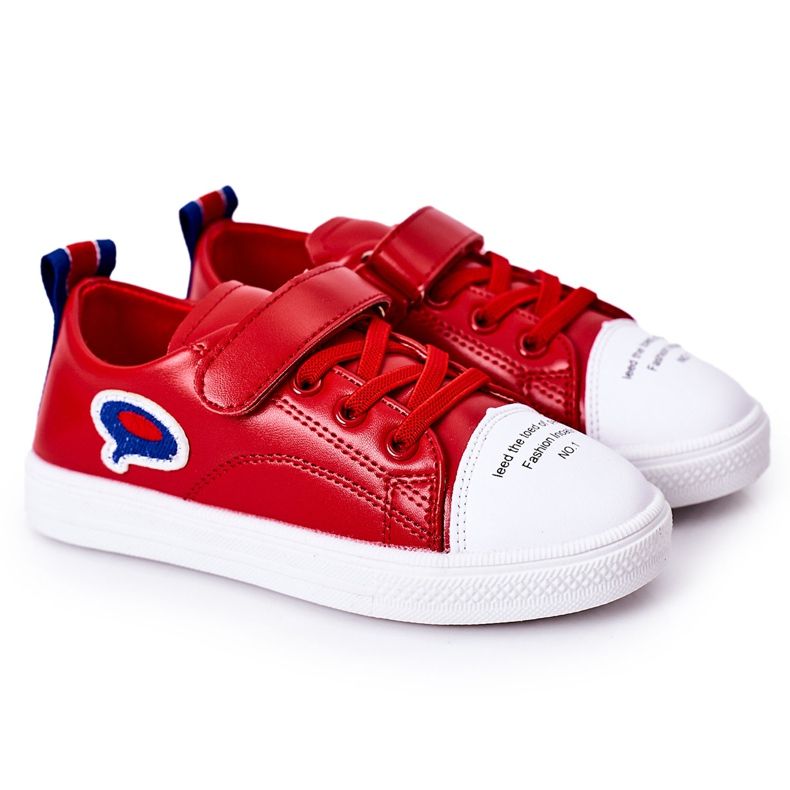 Apawwa Baskets velcro Cartoon rouges pour enfants