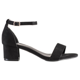 SHELOVET Sandales sur une barre basse noir