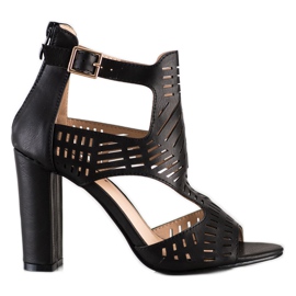 Renda Sandales de mode ajourées noir