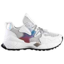 SHELOVET Baskets mode avec maille blanc