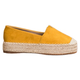 Primavera Espadrilles Sur La Plateforme jaune