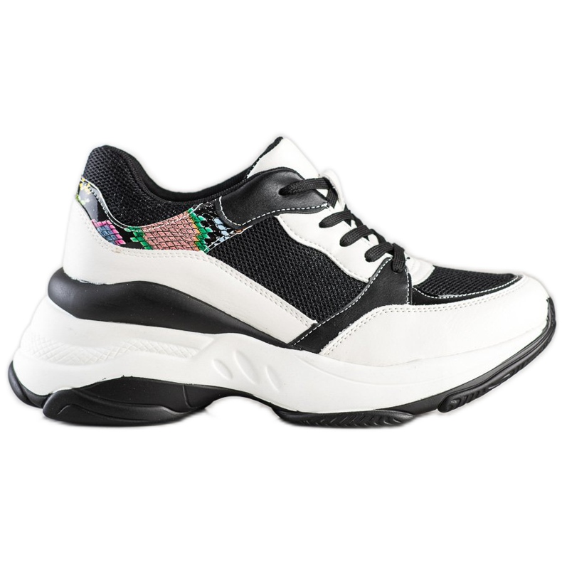 SHELOVET Baskets élégantes blanches et noires le noir SHELOVET Baskets élégantes blanches et noires le noir
