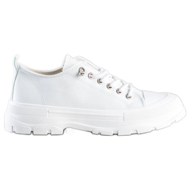 Sabatina Baskets à la mode sur la plate-forme blanc