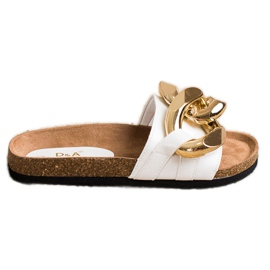 S. BARSKI Pantoufles De Mode Blanches