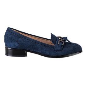 Mocassins à talons plats VINCEZA bleu marin bleu