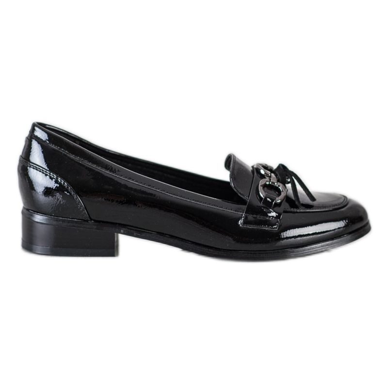 Mocassins à talons plats VINCEZA le noir