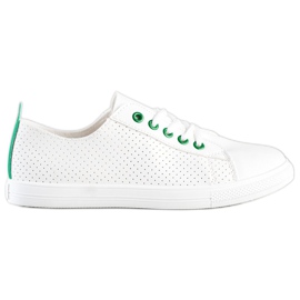 SHELOVET Baskets ajourées avec cuir écologique blanche SHELOVET Baskets ajourées avec cuir écologique blanche