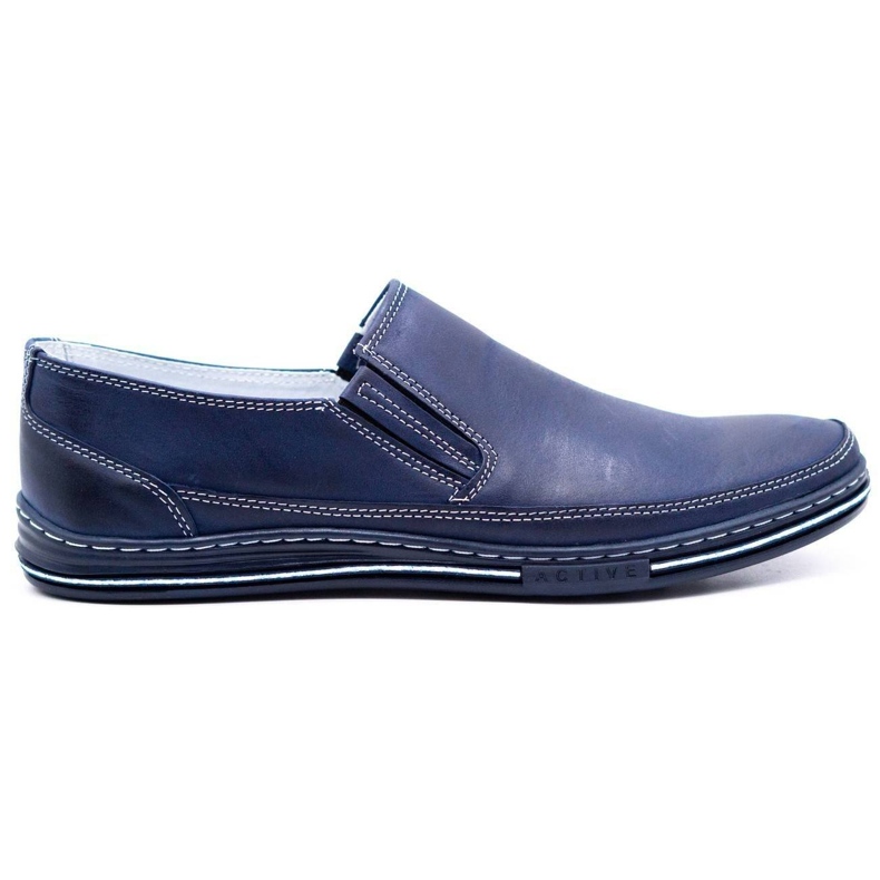 Polbut Chaussures homme slip 2107 bleu marine