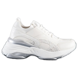 Melisa Baskets classiques nouées blanche