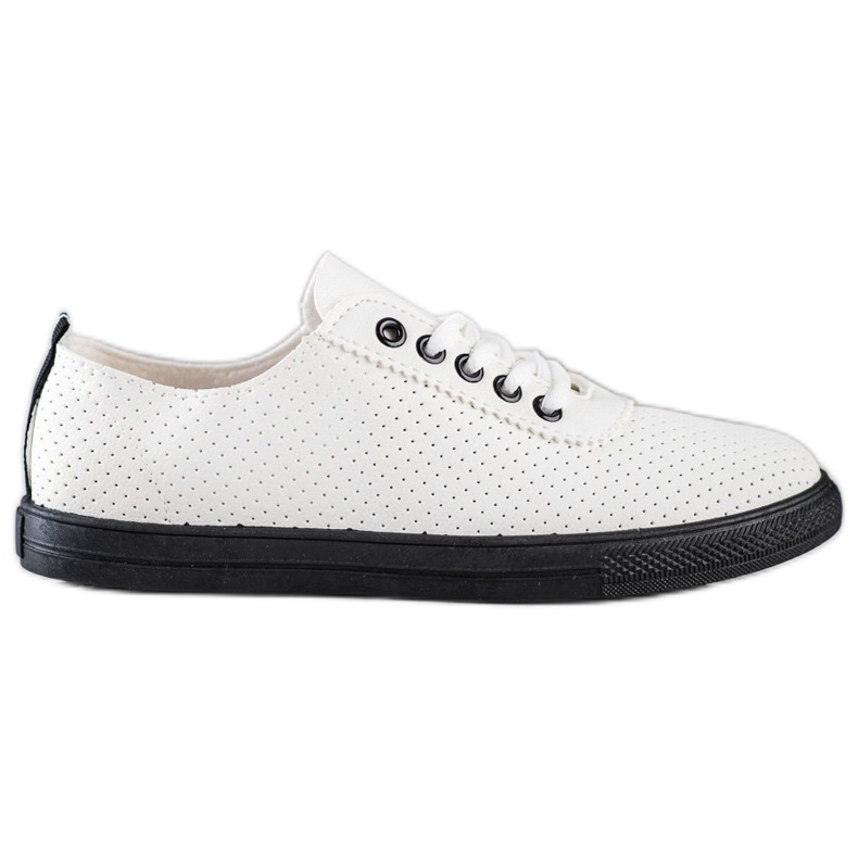 SHELOVET Baskets ajourées sur la plate-forme noire blanche