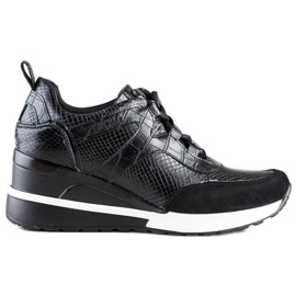 Baskets compensées VINCEZA le noir